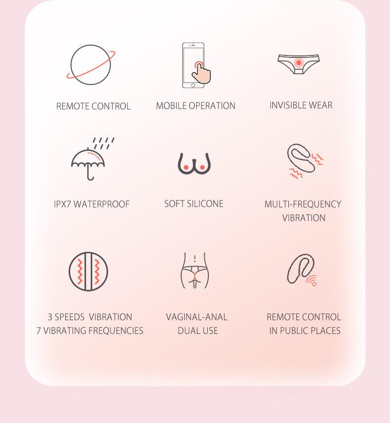 Pipi Pig Wireless Remote Control Vibrator for Women - Adult Erotic Self-Pleasure Toy
