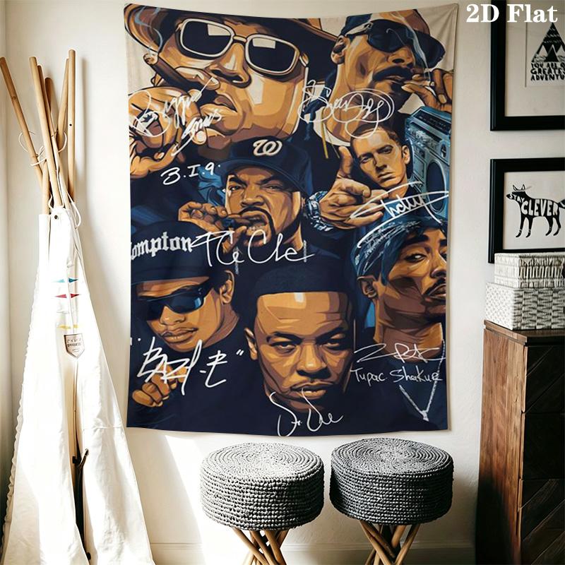 Hip Hop Legends Visual Celebration Bedding 1 Duvet Cover 2 Pillowcase Without Core Bedding Set Christmas Birthday Gift Soft And Comfortable