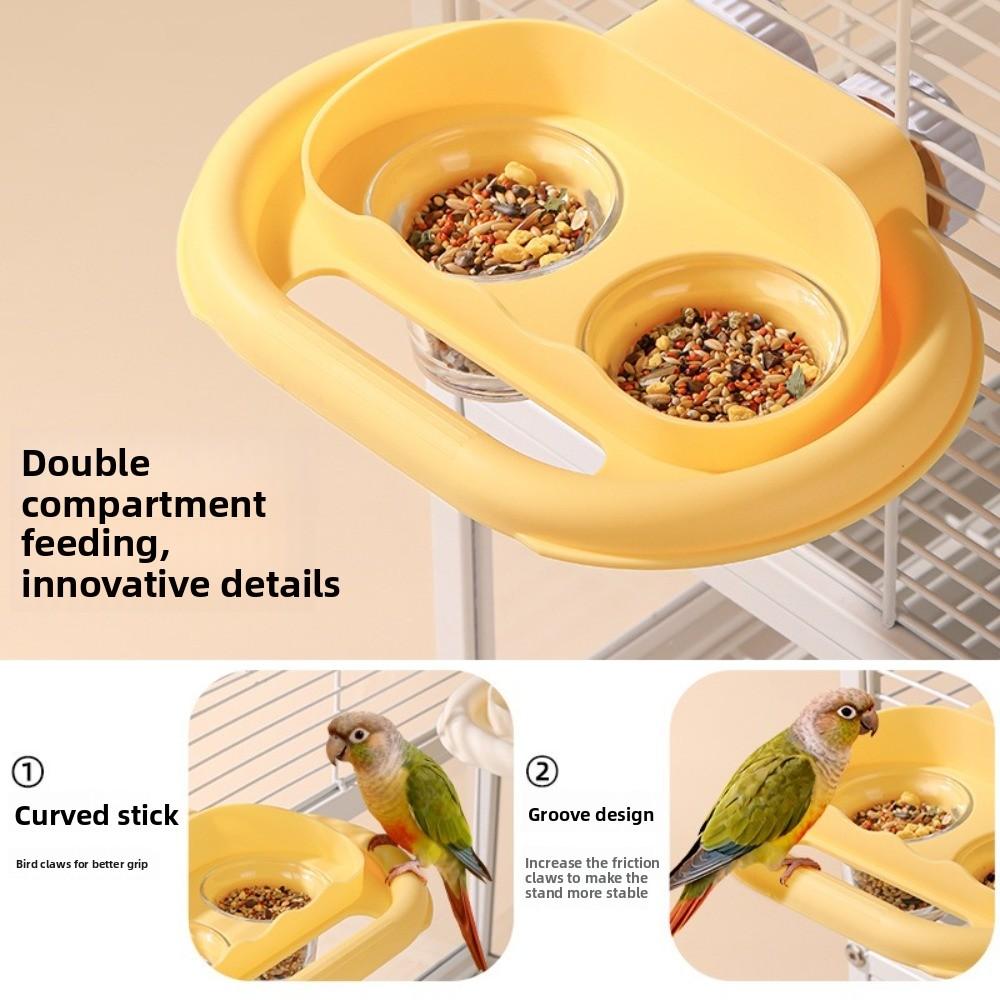 Abnehmbare Vogelwasser- und Futterschale Fleckenbeständige Vogelkäfigschale Praktischer Papageienfutterspender Voliere