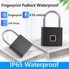O10 Smart Fingerprint Padlock Waterproof Biometric Fingerprint Keyless Door Lock USB Rechargeable Security Padlock House Unlock