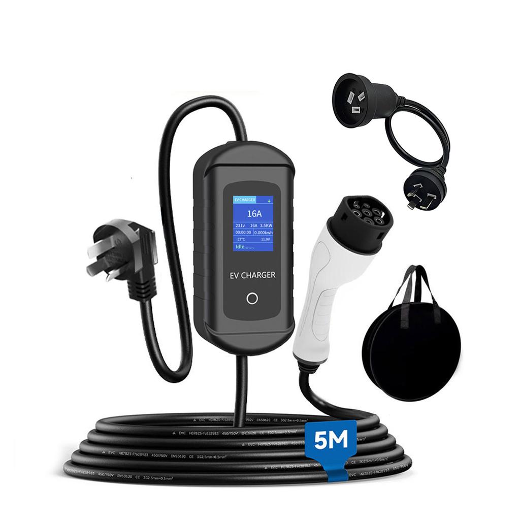 Portable Type 2 EV Charger 16A 3.5KW With APP WIFI Control And Handbag EV Charger Type2 Portable EV EV Charger