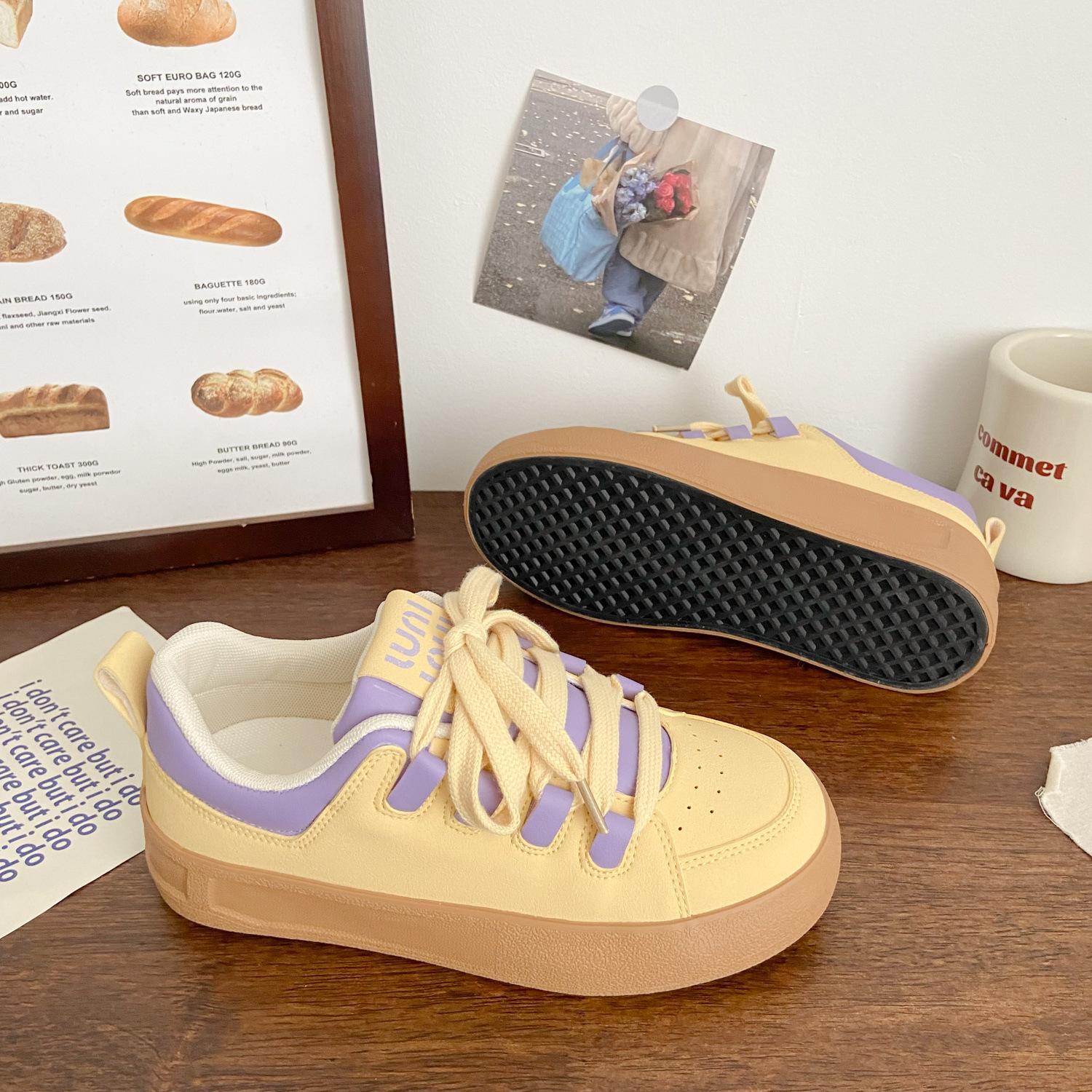 

Туфли на платформе молочного цвета, белые, женские, повседневные, осенние модели, новые модные, нишевые, универсальные, с низким верхом, с круглым носком, студенческие спортивные туфли 40