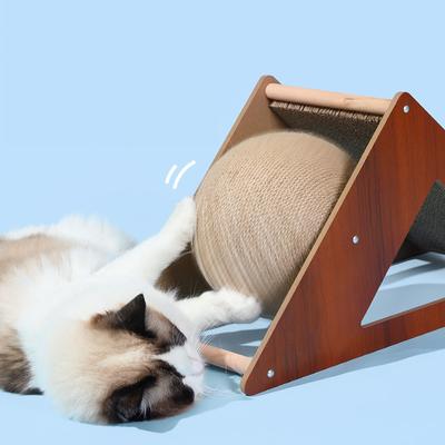 Cat Scratching Ball Toy Kitten Sisal Rope Ball Board Grinding Paws Toys Cat Scratcher Wear-resistant