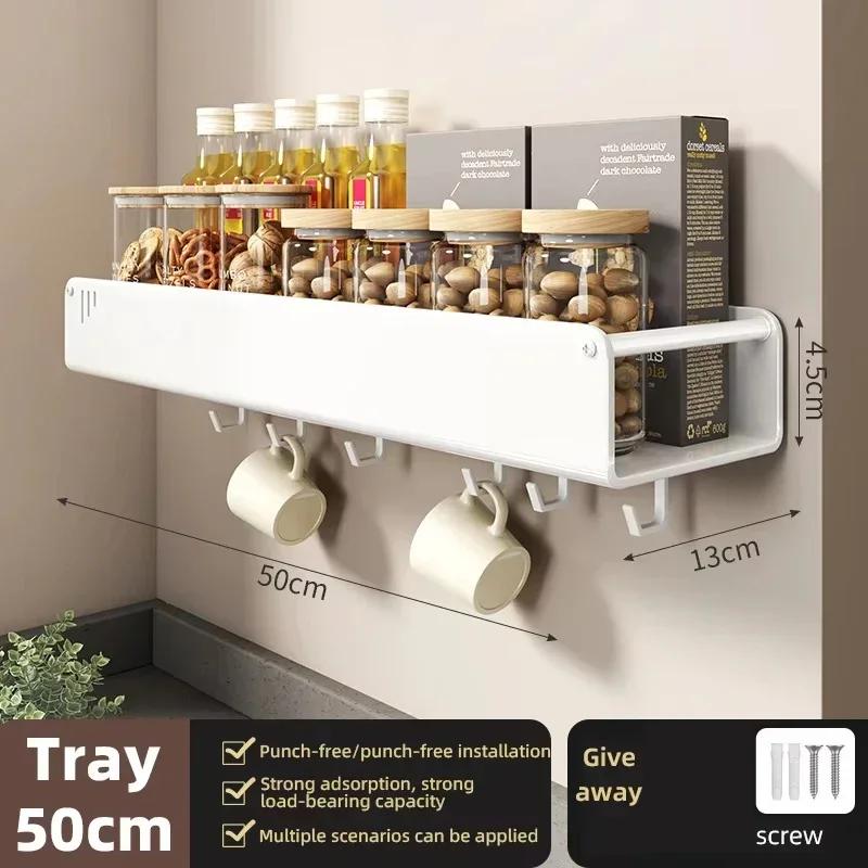 Estante Montado en Pared Estante de Almacenamiento para Especias Accesorios de Cocina Estante Soporte para Cuchillos de Cocina Colgador Estante Organizador de Estantes