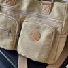Stylish Canvas Shoulder Bag for Women, Multi-Pocket Tote with Adjustable Strap and Durable Design