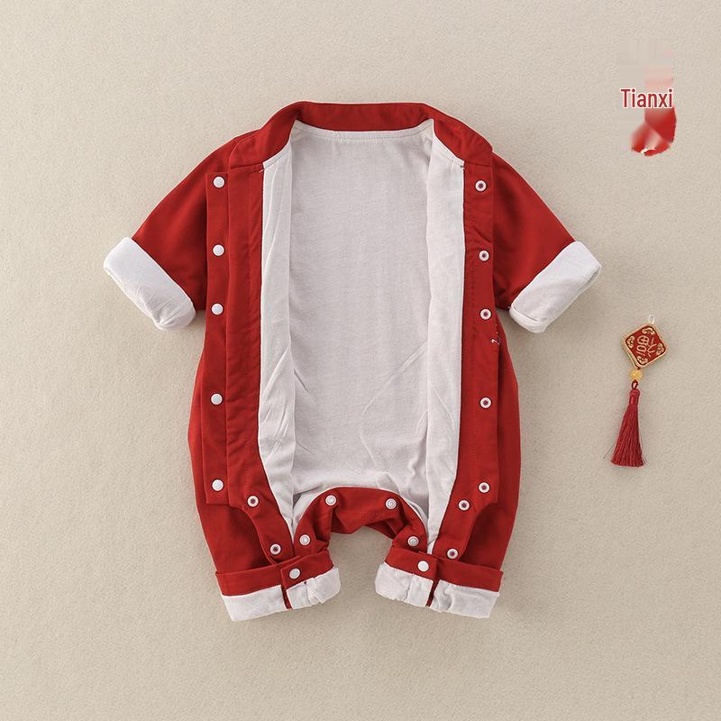 Chinese Baby Autumn Jumpsuit & Romper for Full Moon, Hundred Days & First Birthday.