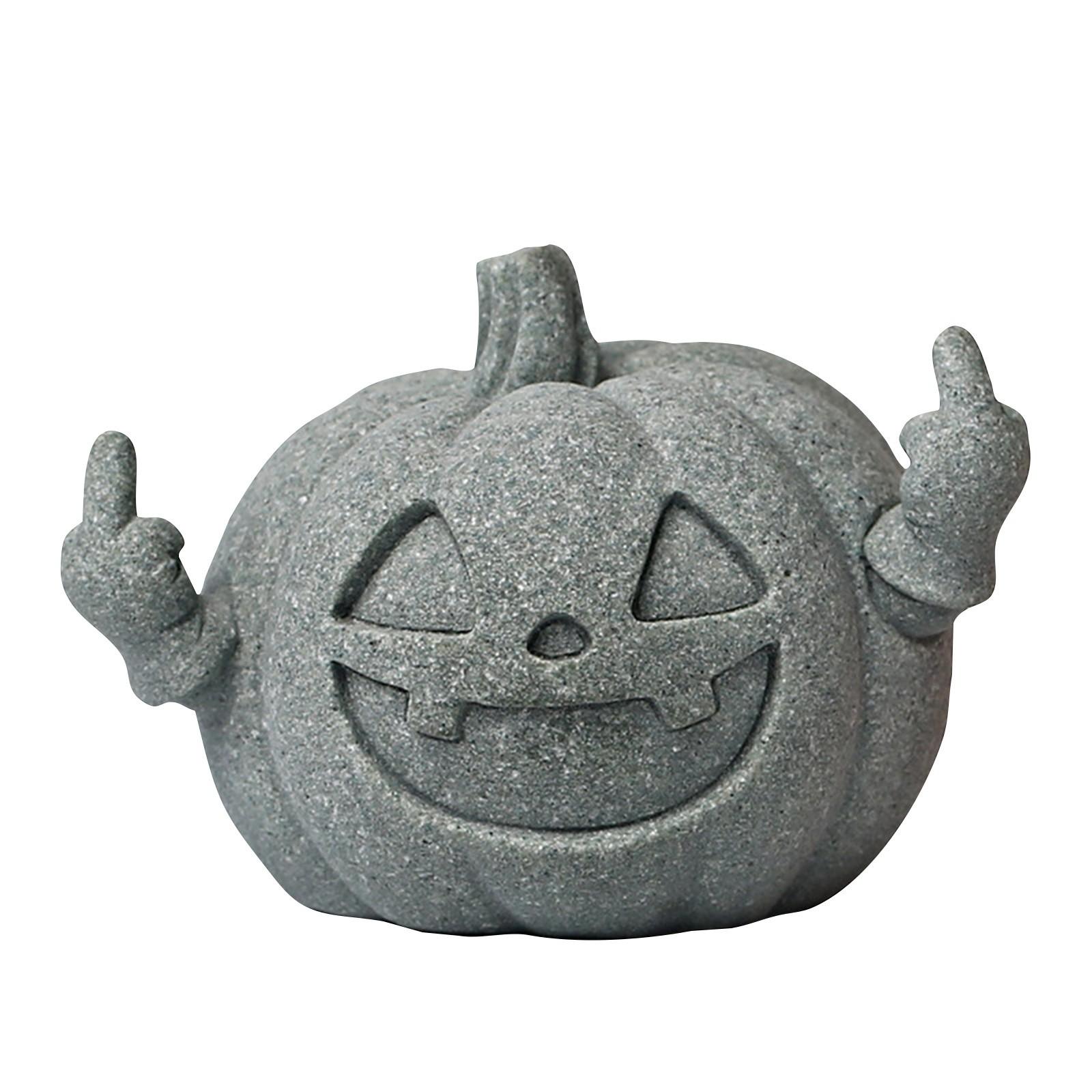 

Middle Finger Pumpkin Figurine, Creative Desktop Figurine, Festival Decoration Figurine, Gift, Birthday Present One Size