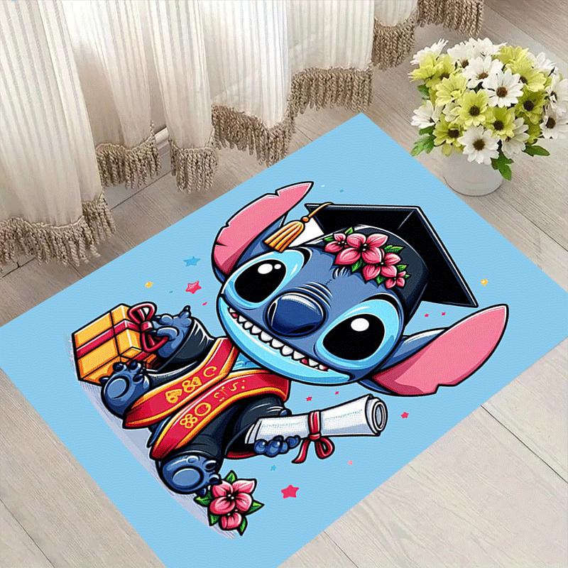 

1pc Cute Stitch Pattern Area Rug Soft Flannel Floor Mat for Living Room,Office,Bedroom and Carpet,Sofa Coffee Table Floor Mat 60cm by 90cm