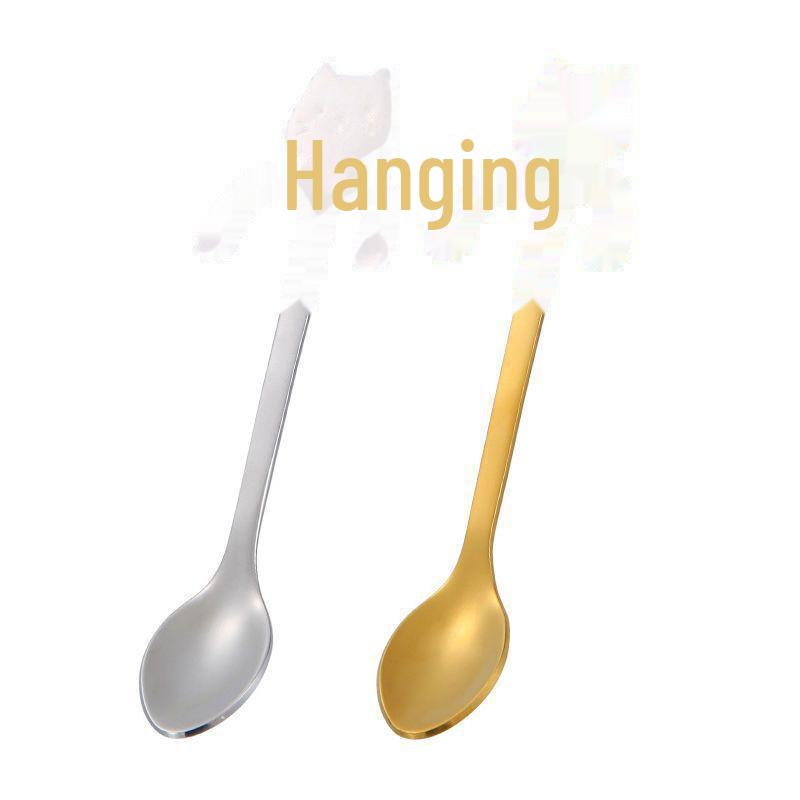 304 Stainless Steel Cat-Shaped Long-Handled Coffee Spoon