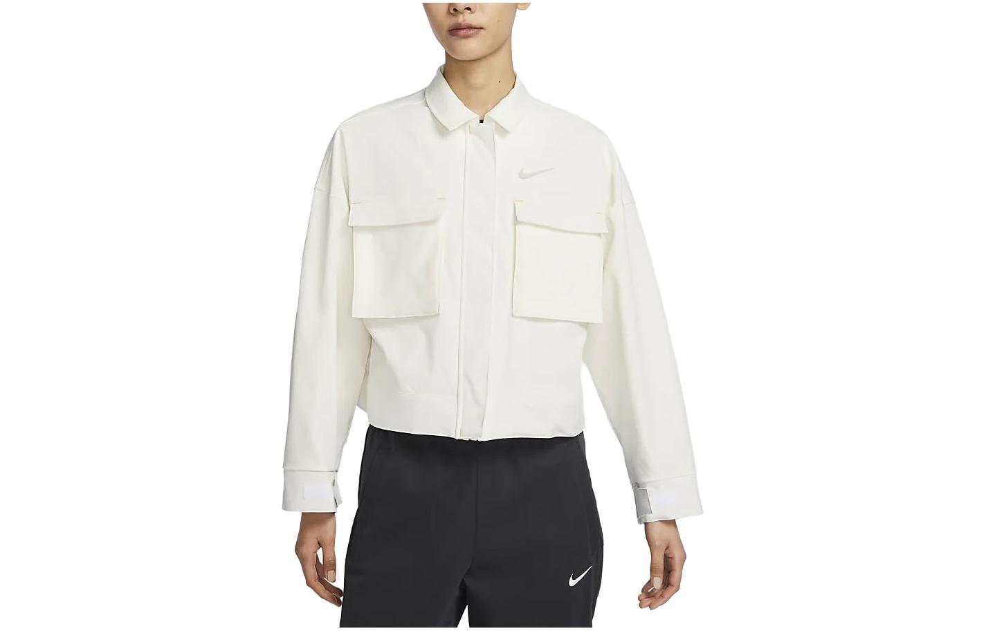Nike Cropped Coats Women s White Lapel Moderate FN4910-133 XXL