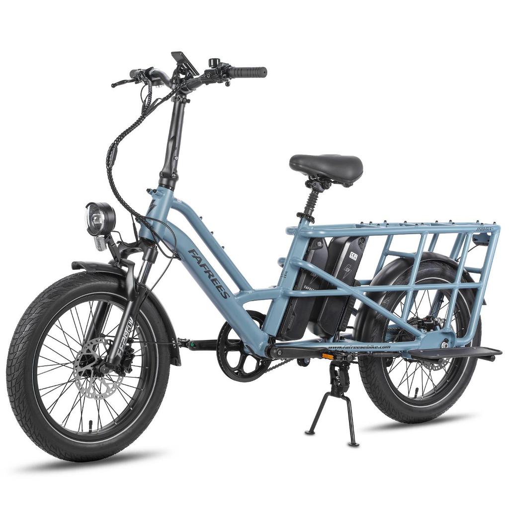 FAFREES FF20 CUV Outdoor Electric Freight Bicycle 48V12Ah Dual Battery 250W Motor Urban Commuting Electric Bike 20 Inch Fat Tires Convenient E-Bike