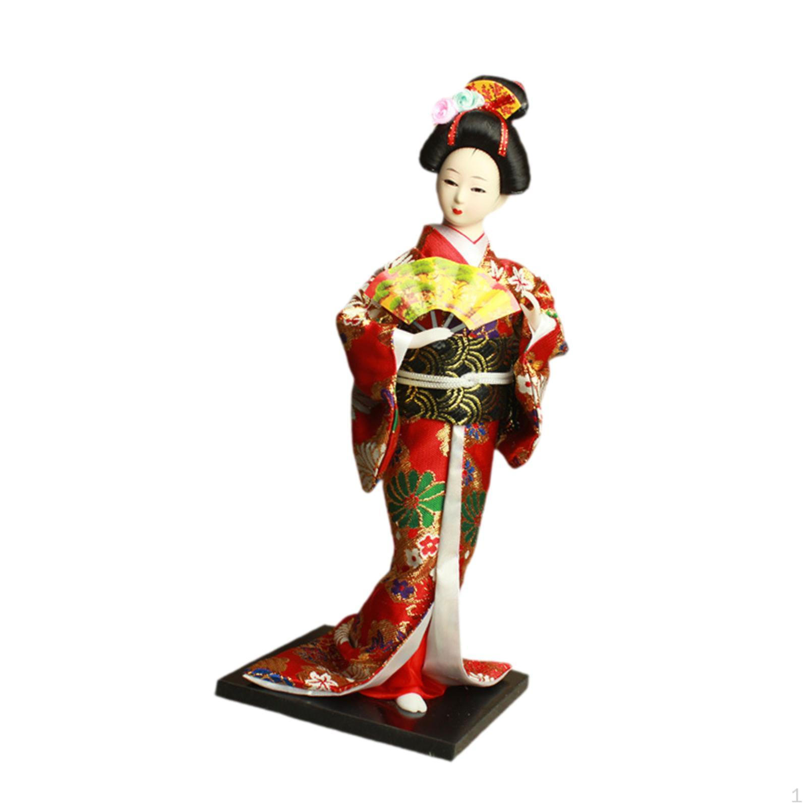 

Элегантная японская фигурка куклы для домашнего декора Fan