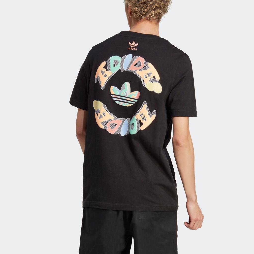 adidas originals Enjoy Summer Front/Back Graphic Tee 'Black' Men's IT8183