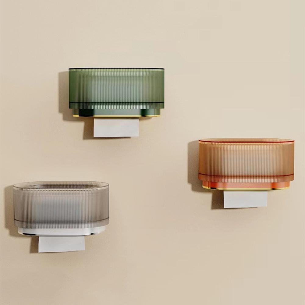 Simple Tissue Box Translucent Mask Storage Case Napkin Holder Container Large Capacity Wet Tissue Paper Dispenser Organizer