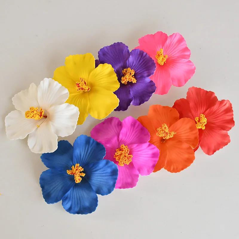 2/5pcs Hawaiian Flower Hair Clip Summer Beach Birthday Party Wedding Decoration Girls Artificial Egg Flowers Hairpin Accessories
