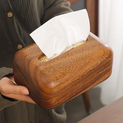 Nuovo Stile Cinese Semplice Scatola di Carta Legno di Noce Nero Magnete Traforato Scatola Porta Pane Fazzoletti