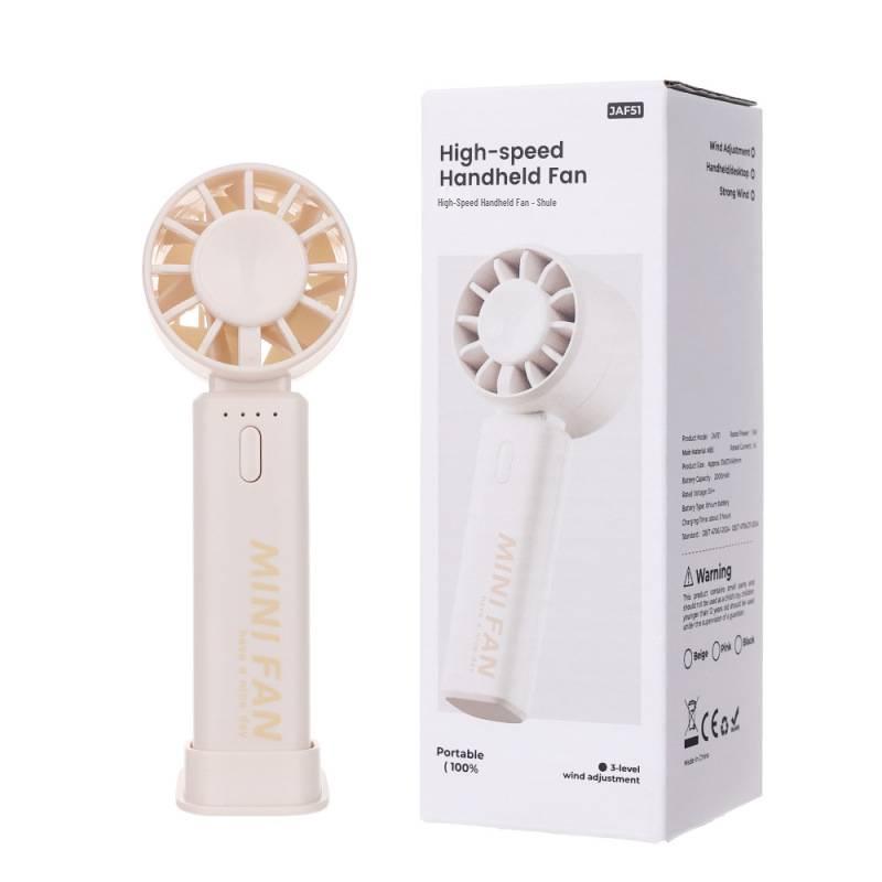 2026 High-Speed USB Rechargeable Mini Turbine Fan for Students and Outdoor Use