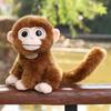Long Tail Golden Monkey Plush Big Eyed Brown Monkey Dolls Home Decor Monkey Stuffed Toy  Kids Toy
