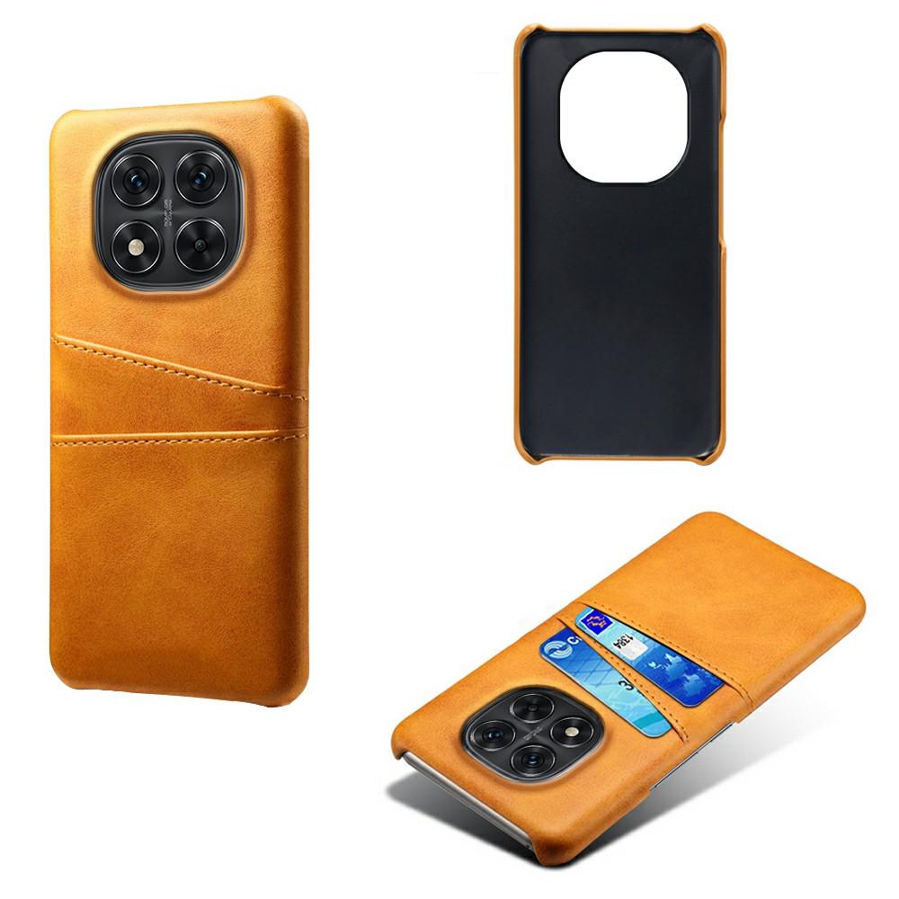 

For Xiaomi Redmi Note 14 Pro 5G/Poco X7 5G Case Dual Card Slots PU Leather+Hard PC Phone Cover Grey