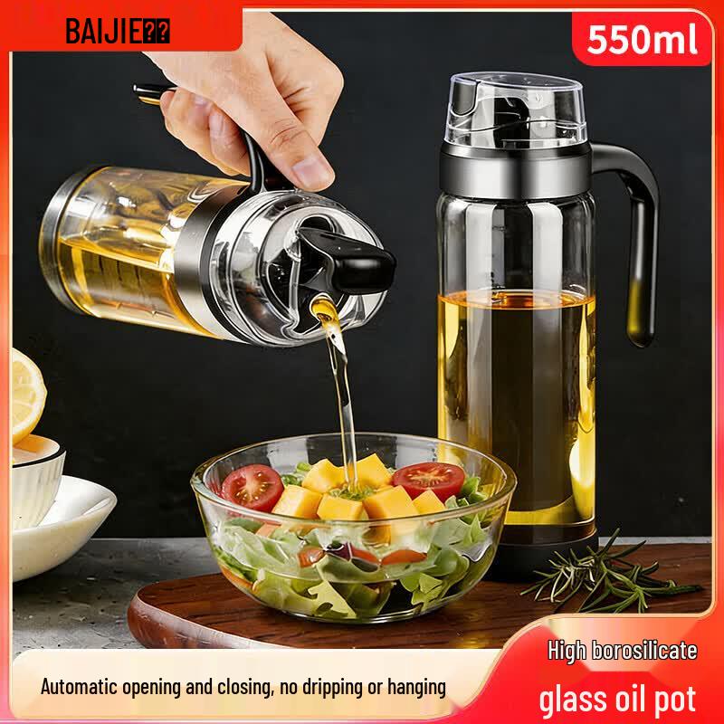 Automatic Gravity Open/Close Borosilicate Glass Oil Dispenser
