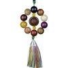 Green Sandalwood Bead Car Pendant: Creative Wooden Ornament and Handcrafted Bracelet.