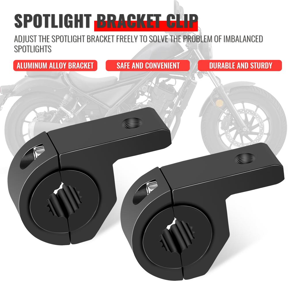 LED Headlight Spotlight Mount Bracket Auxiliary Lights Bracket For Motorcycle Bicycle UTV ATV Lamp Bumper Clamps Holde Parts