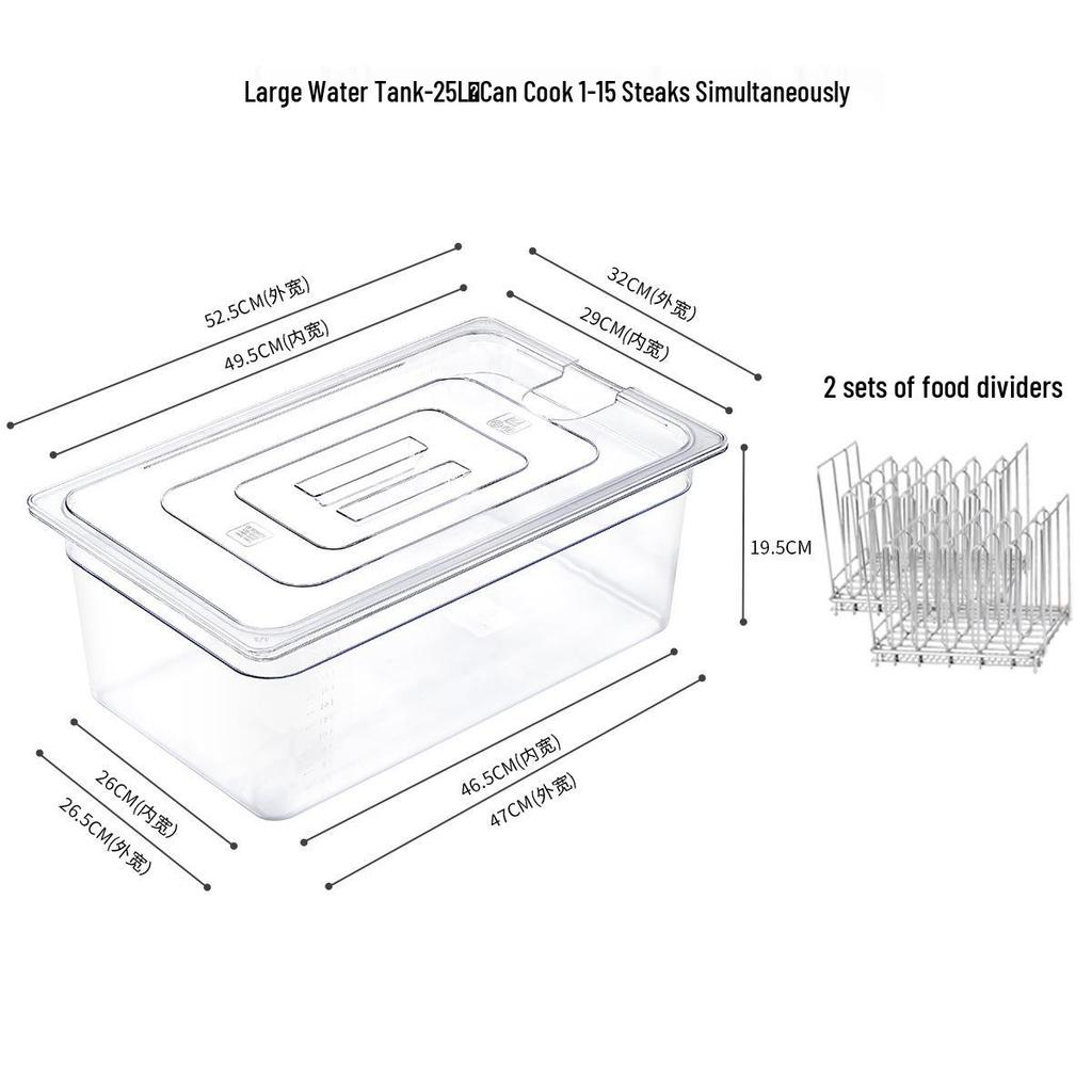 11L Sous Vide Behälter für Anova Stick – Niedertemperatur Slow Cooker Wasserbad Topf