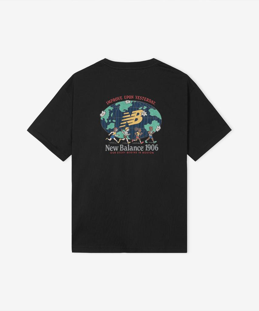 Nyuballanseu Nbneg21513 / Uni Nb Friends Earth Graphic Short Sleeve T-Shirt (Black)