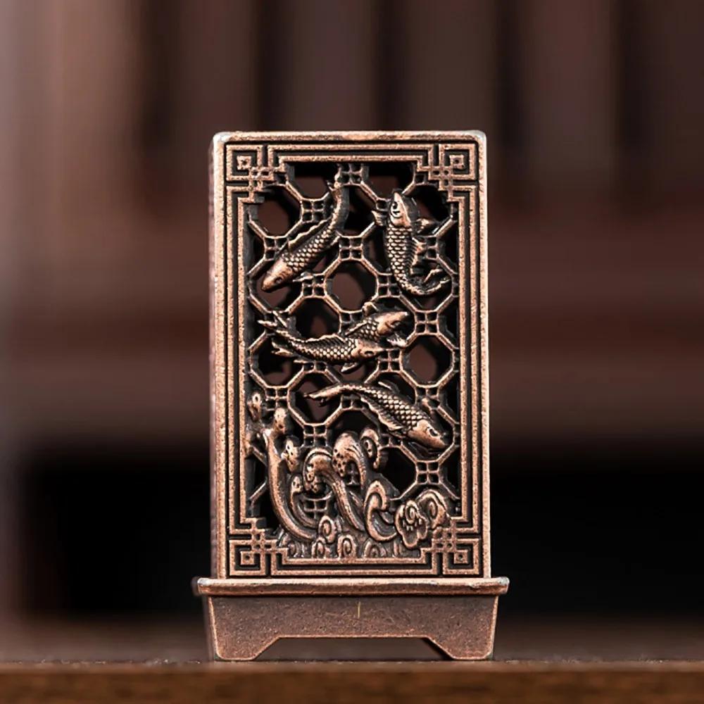 

1PCs multi shape Chinese Style Incense Burner Zinc Alloy Vertical Indoor Aromatherapy Good Symbolism Accessories Incense Burning