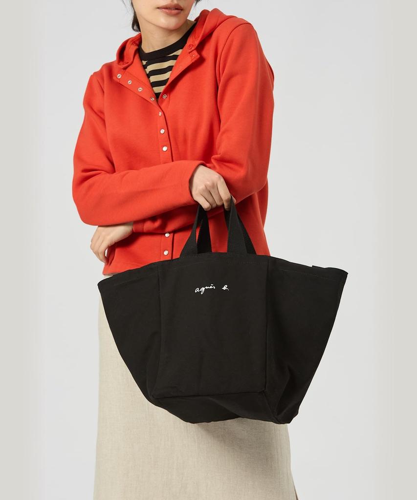 agnes b. Canvas Parent's Bag (Mother's Bag) GO03 E BAG Free, Black