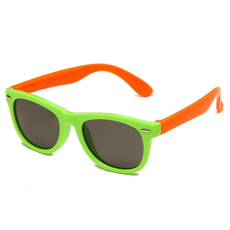 Customizable Colorblock Kids' Sunglasses: Fashionable, Anti-Radiation, Windproof, Sandproof, UV Protection.