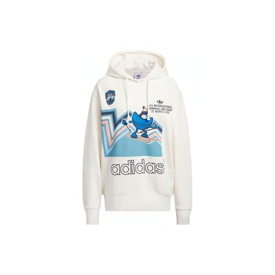 adidas Manchester United SZN Fleece Hoodie Long Sleeve Loose Casual Pullover Top Men White IT1741