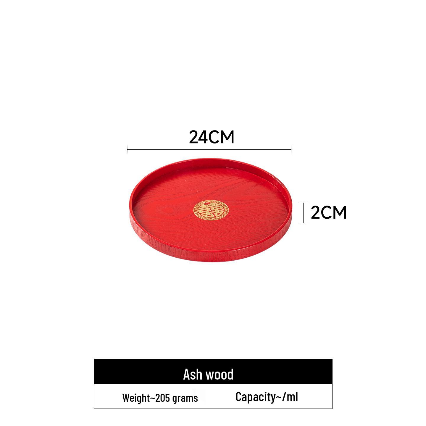 

Wedding Banquet Tray: Happy Plate for Fruits & Candies - Festive Dinner & Tea Tray