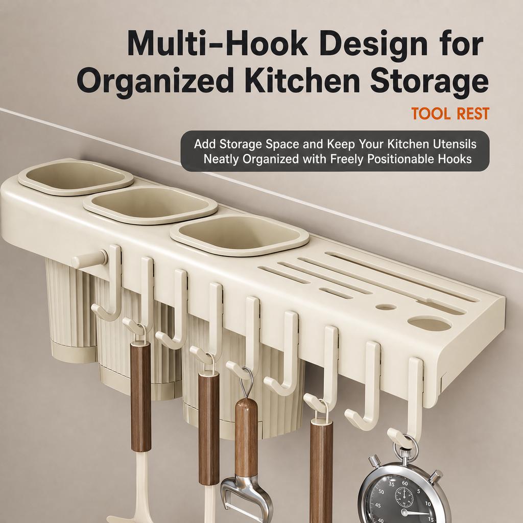 Knife Holder Kitchen No-Drill Carbon Steel