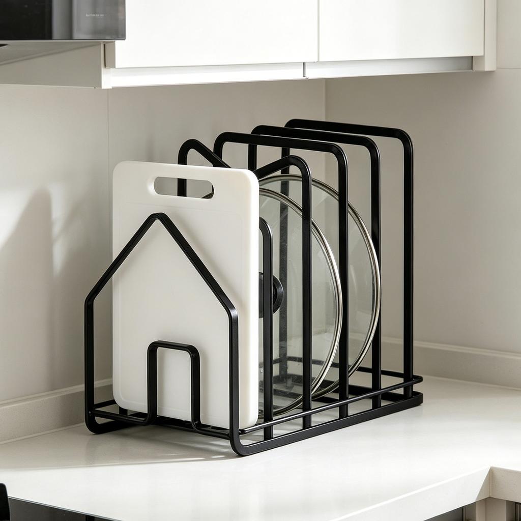 Kitchen Multifunctional Pot Cover Rack, Kitchenware Filter Storage Rack, Cutting Board Storage Rack, Cutting Board Rack, Material