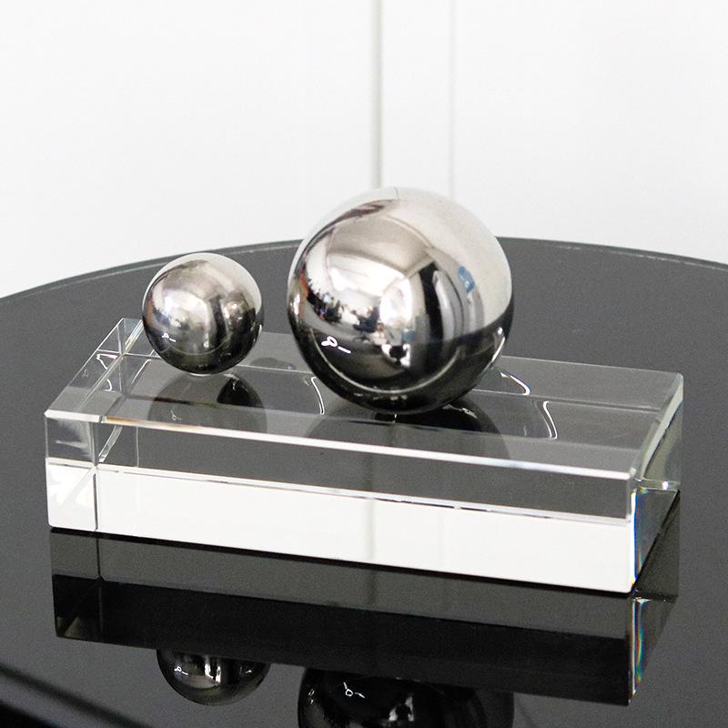Metal Ball Minimalist Desktop Ornament - Designer Home Decor for Office and Model Rooms