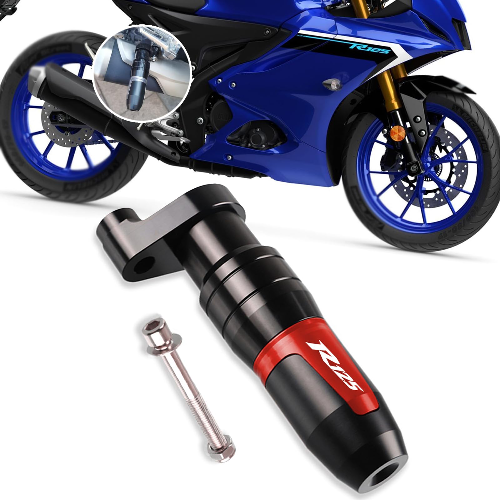 

KAGEFUNE For GSX-R125 2025 Motorcycle CNC Aluminum Alloy Accessories Muffler Protector Exhaust Slider Frame красный