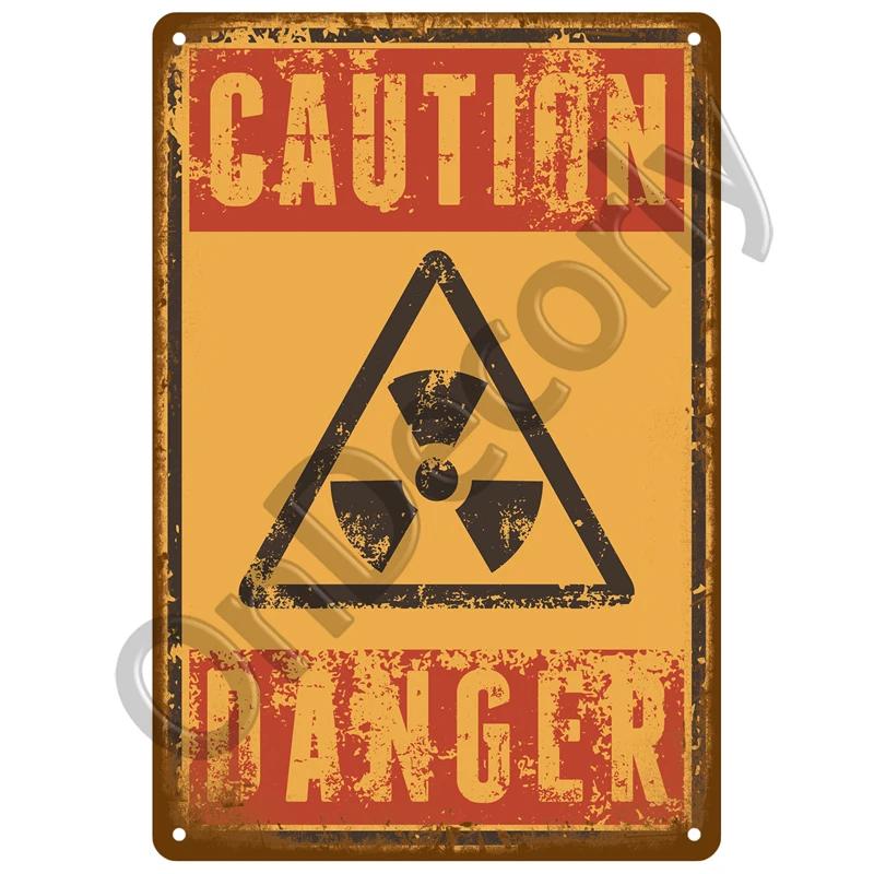 Caution Tin Sign Warning Vintage Metal Plaque Metal Sign For Bar Pub Garage Cafe Club Man Cave Home Wall Decor Mural Plate Art