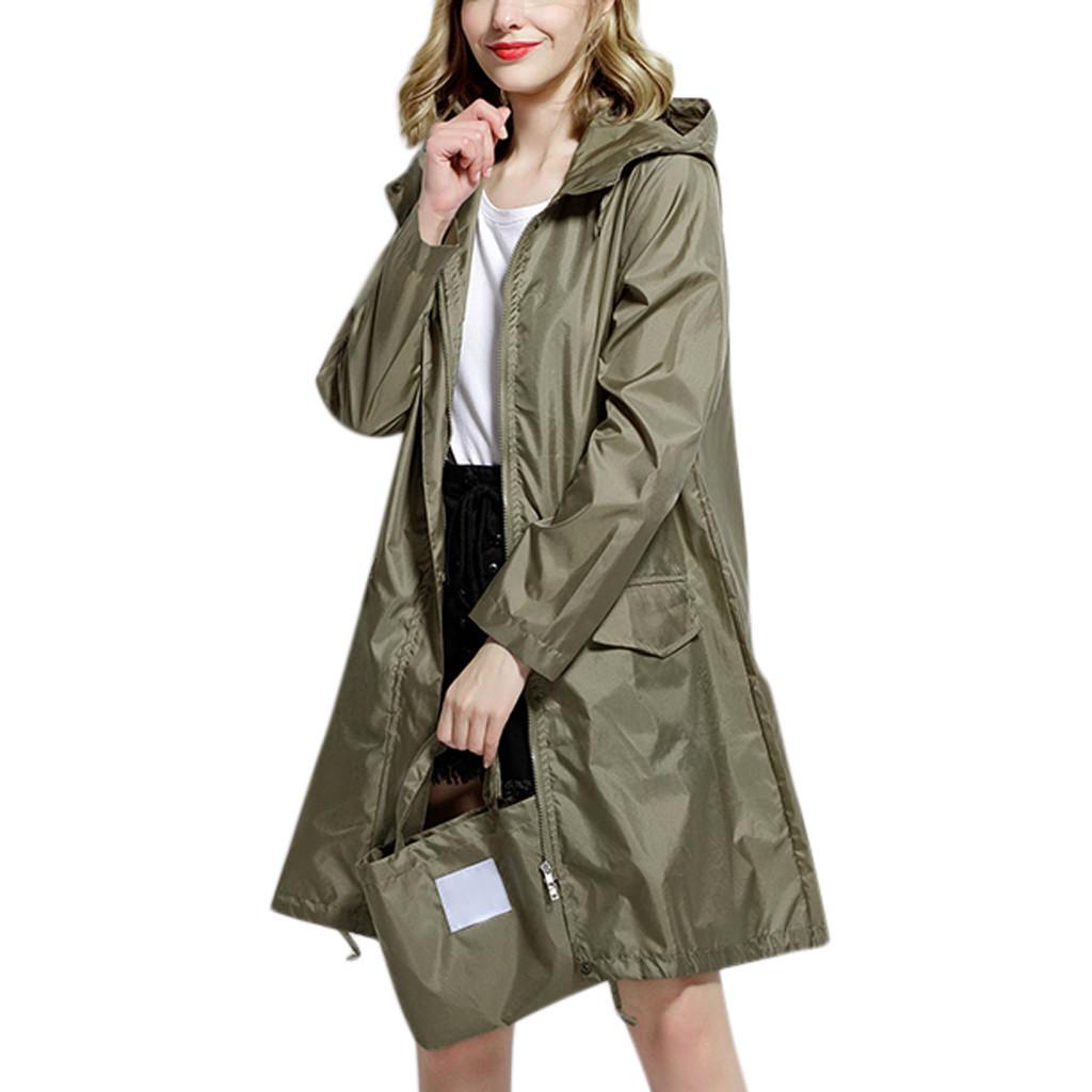 Women's Rain Jacket Outdoor Waterproof Windproof Coat Outwear