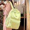 Women Stadium Handbag Nylon Ladies Students Backpack Solid Color Casual Large-Capacity Smooth Zipper Outdoor Play Sport