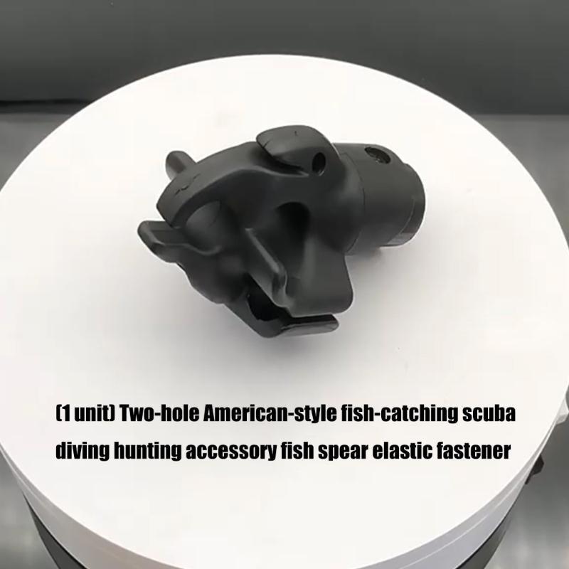 Heavy Duty ABS Construction Spearfishing Band Lock For Diving Featuring Double Hole Design And Safety Lock Mechanism