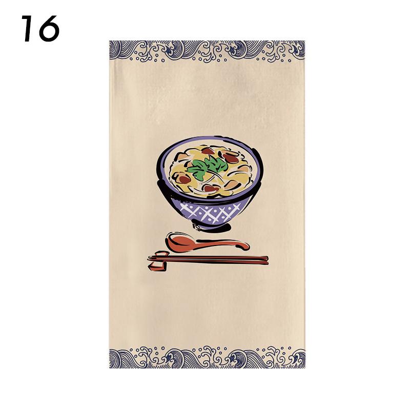 Japanese Style Door Head Half-curtain Noren Cuisine Izakaya Sashimi Seafood Restaurant Decor Short Curtains Kitchen Partition