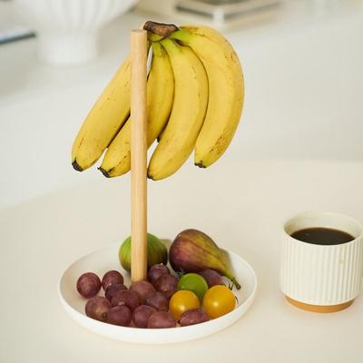 Multi-functional Plastic Fruit Basket with Hook Space Saving Household Banana Holder Simple Fruit Bowl Living Room
