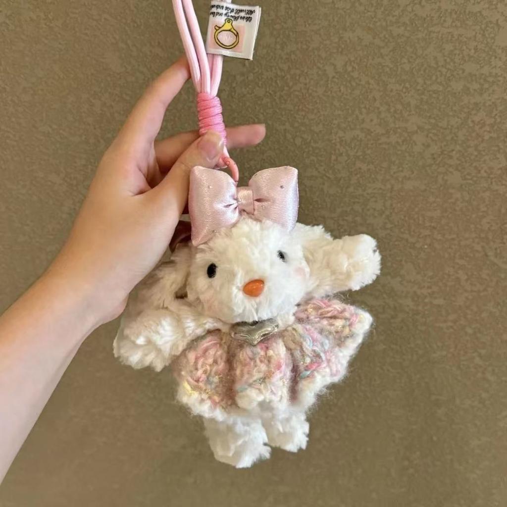 Cute Lop-eared Rabbit Plush Pendant Rabbit Doll Keychain Bag Pendant Doll Birthday Gift Toy