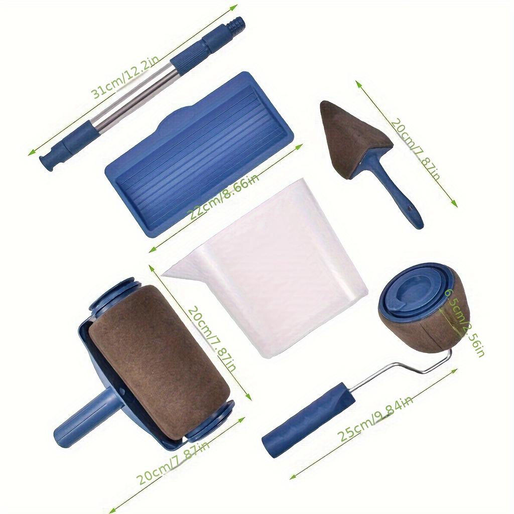 Multi-Purpose Drip-Proof Paint Roller Kit with Accessories And Three-Section Tube