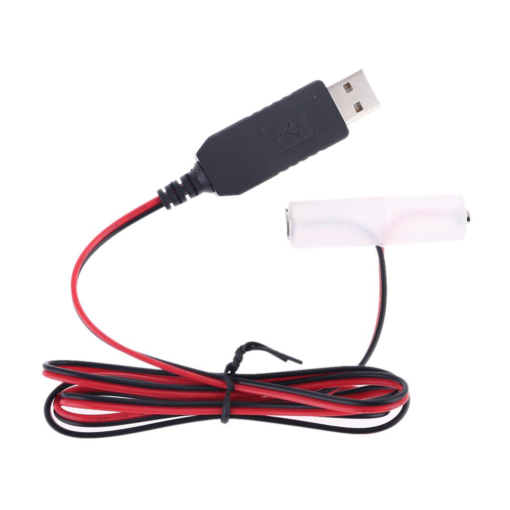 Battery Eliminator USB Power Supply Cable Replace1.5V AA Battery for Radio Electric Toy Clock LED Strip Light Calculator