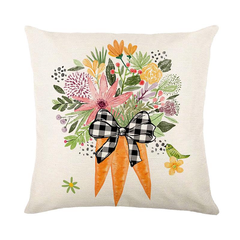 New Easter Pillow Case Rabbit Easter Egg Spring Pillow Home Cushion Cover Pillow