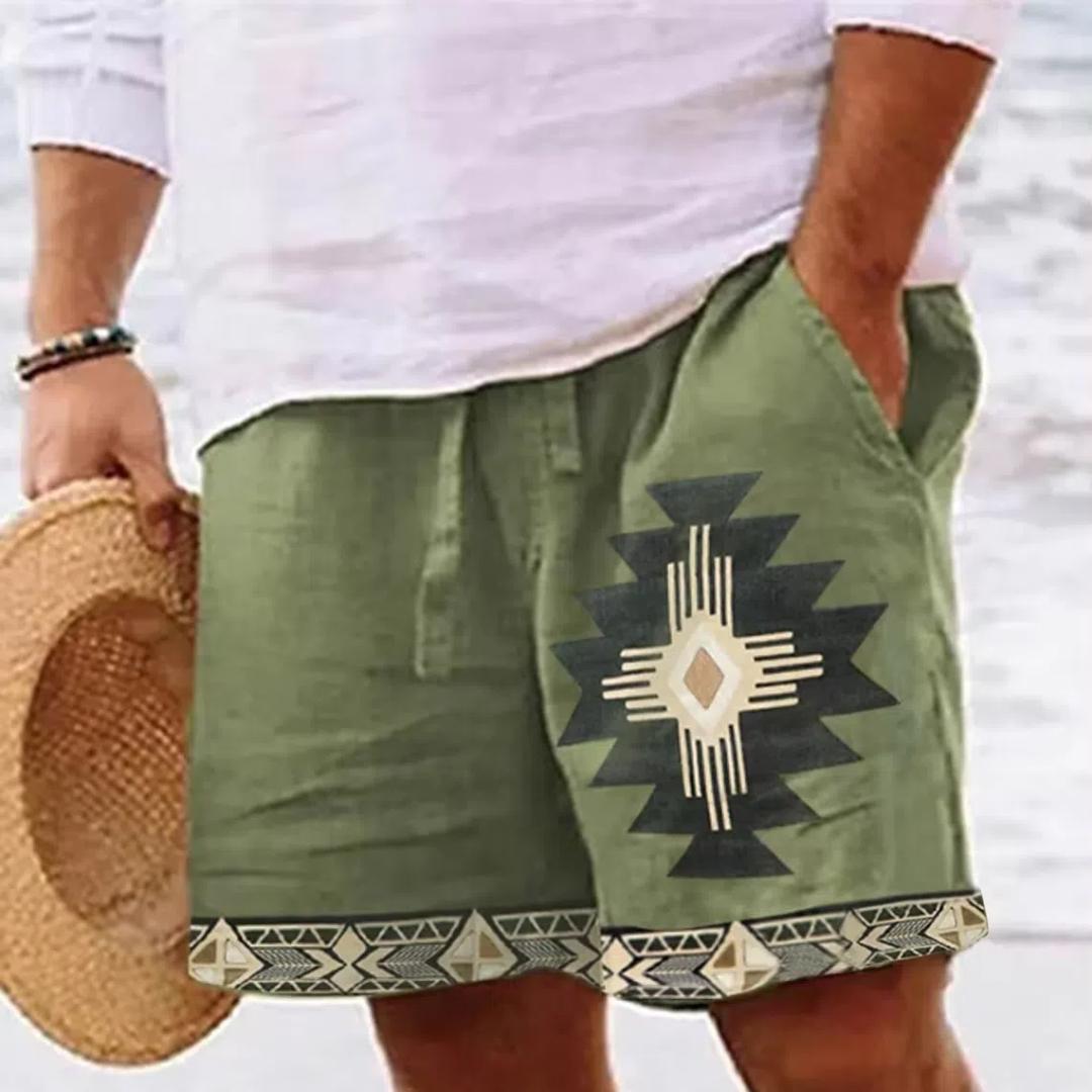 

Чоловічі шорти з 3D-принтом у стилі ретро Хрест Тотем Чоловічі літні дихаючі ретро-шорти Вуличні шорти для фітнесу L