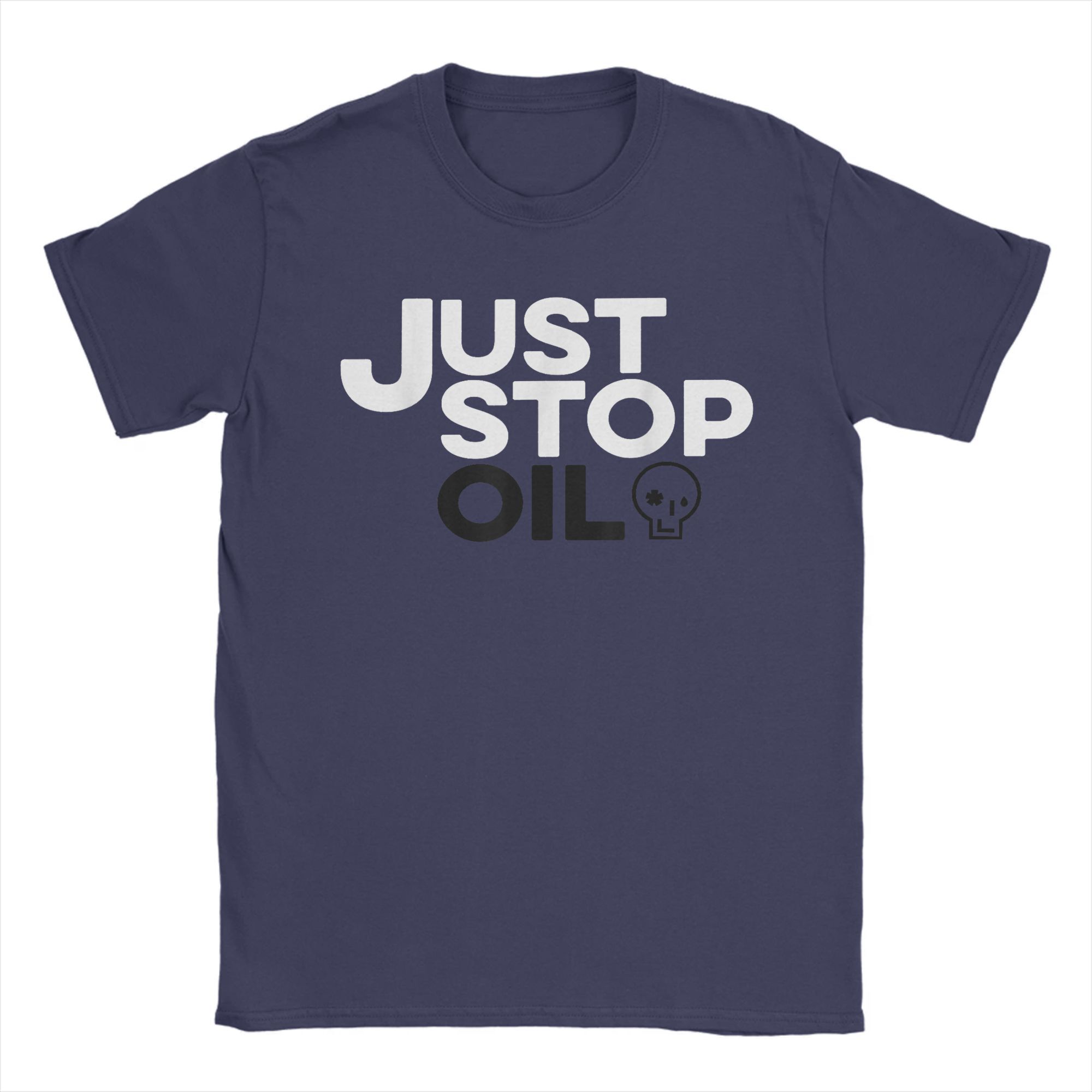 

Футболка Just Stop Oil Save the Earth, мужская, 100% хлопок, юмористическая футболка с круглым вырезом, экологическая тематика, смешная футболка с коротким рукавом XXXXXL темно-синий