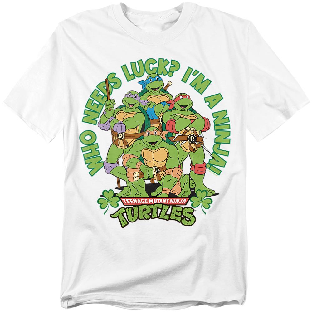 Teenage Mutant Ninja Turtles Unisex Adult St. Patrick's Day Who Needs Luck T-Shirt